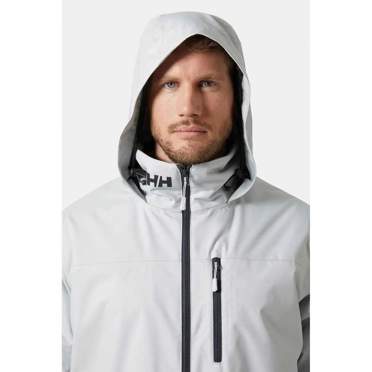 Helly Hansen Sport Crew Hooded Midlayer Sailing Jacket 2.0 Grey Fog