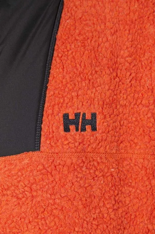 Helly Hansen sweatshirt EXPLORER PILE JACKET men's orange color 53987