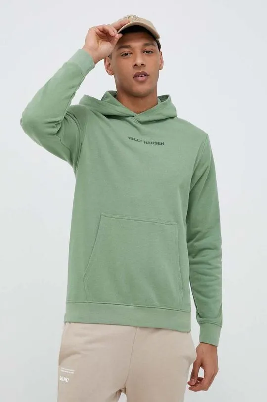 Helly Hansen sweatshirt men's green color