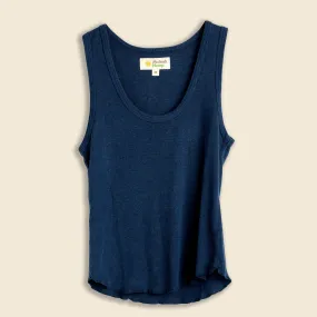 Hemp Rib Tank - Navy Indigo