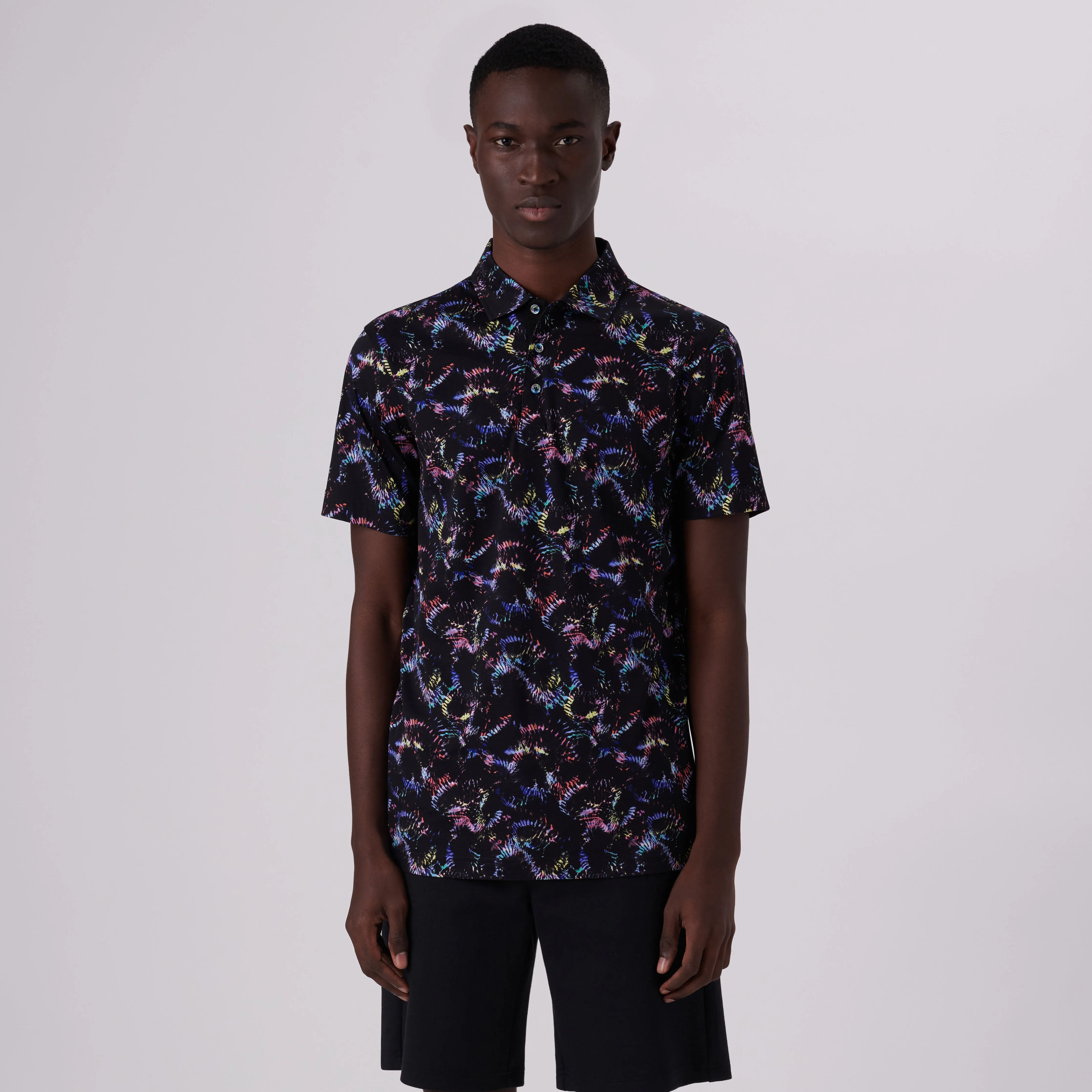 Hendrix Abstract Print Polo Shirt