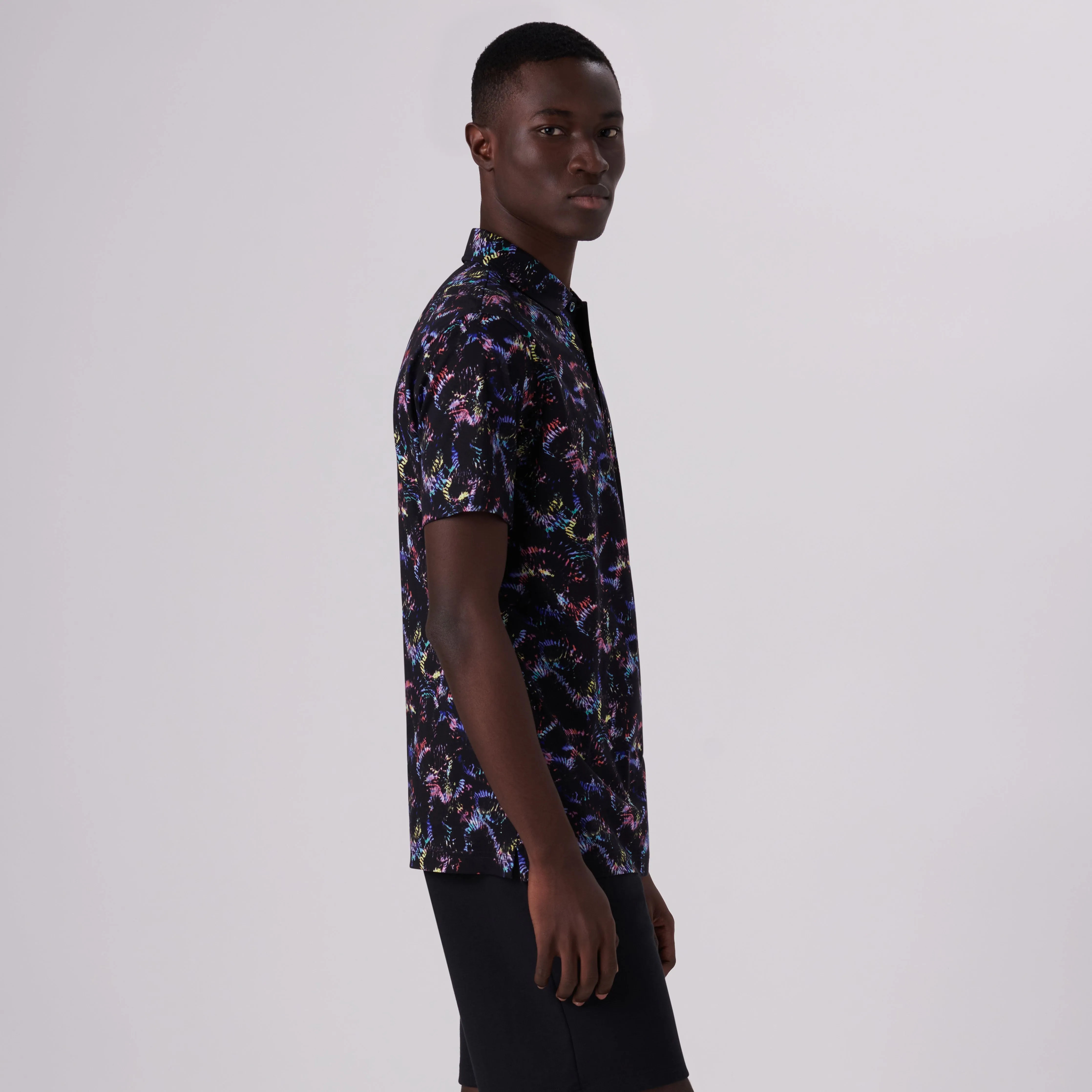 Hendrix Abstract Print Polo Shirt