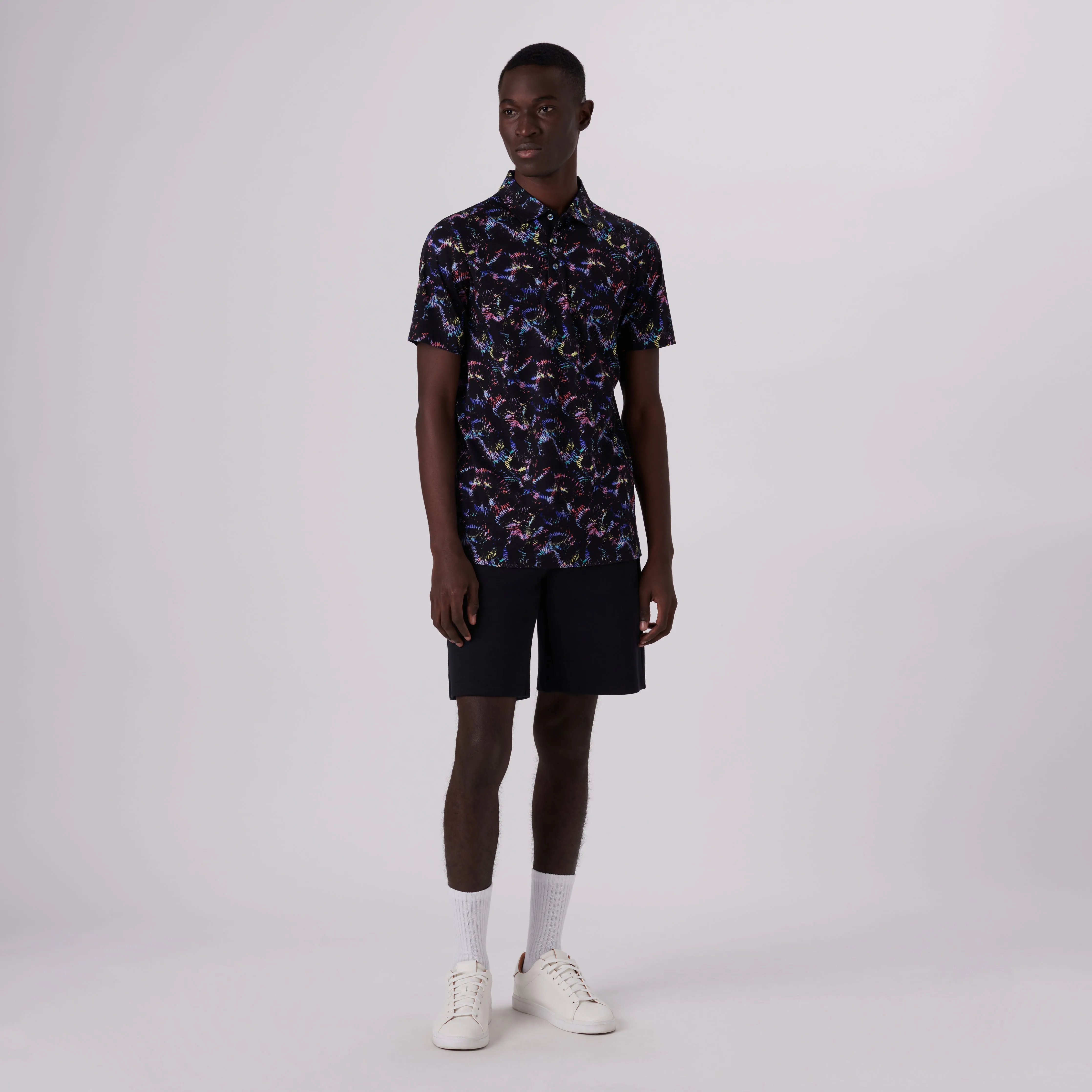 Hendrix Abstract Print Polo Shirt