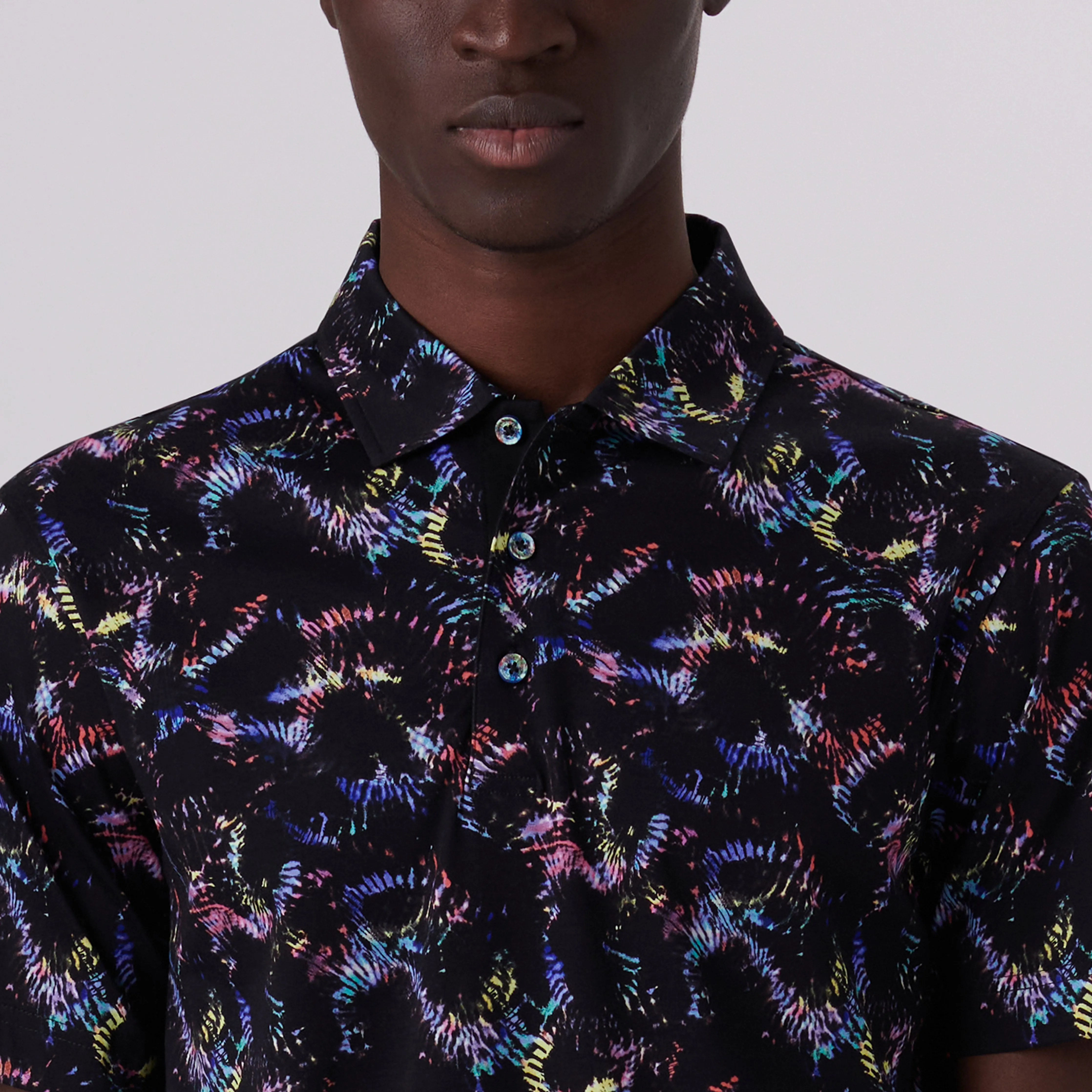 Hendrix Abstract Print Polo Shirt