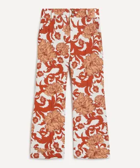 Hendrix Reef White Shot Cotton Trousers