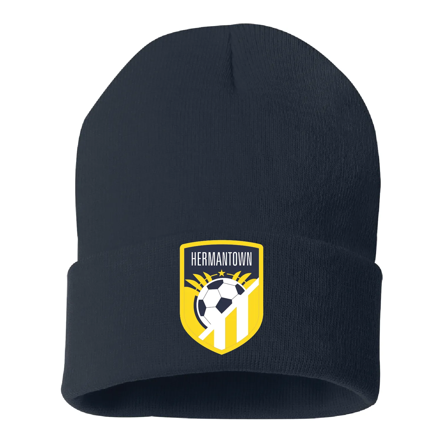 Hermantown Soccer Solid 12 Cuffed Beanie