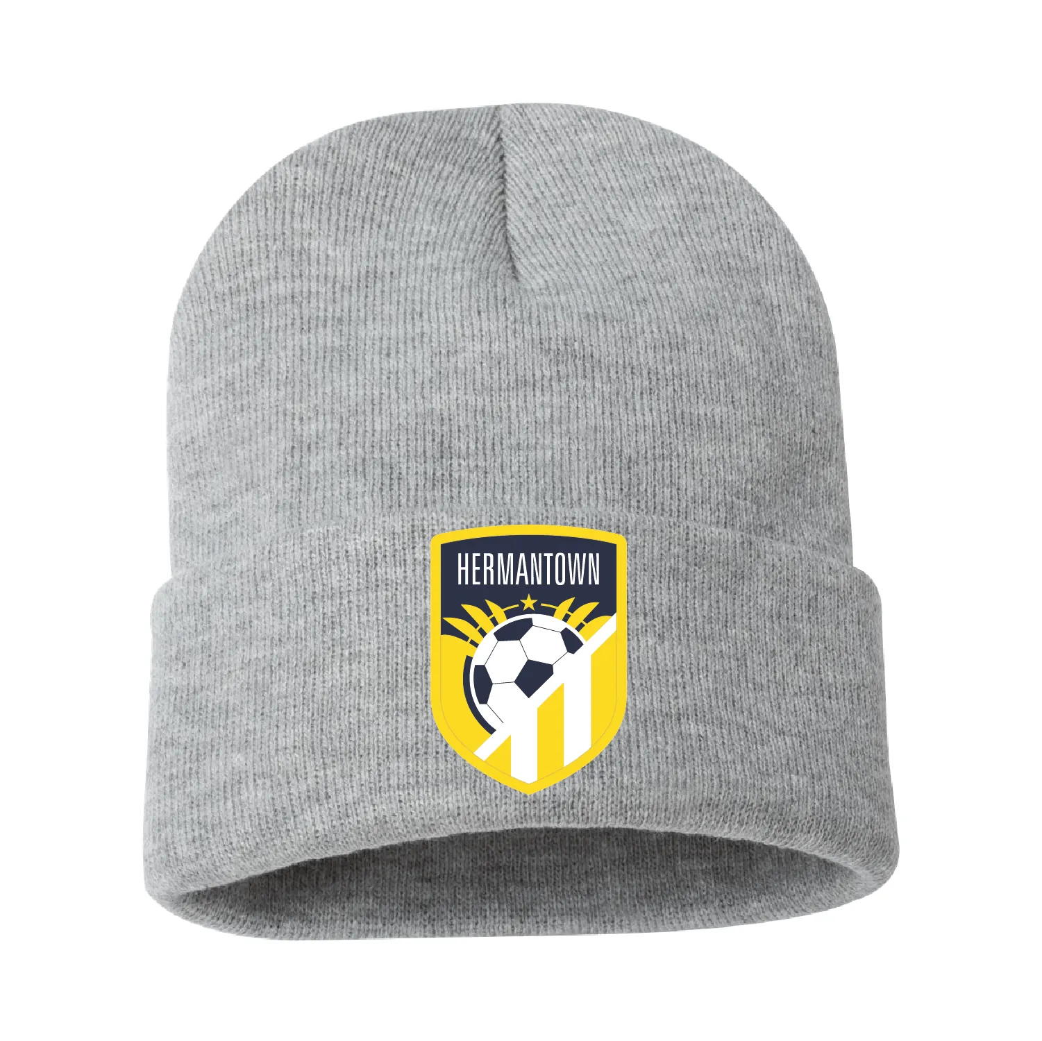 Hermantown Soccer Solid 12 Cuffed Beanie