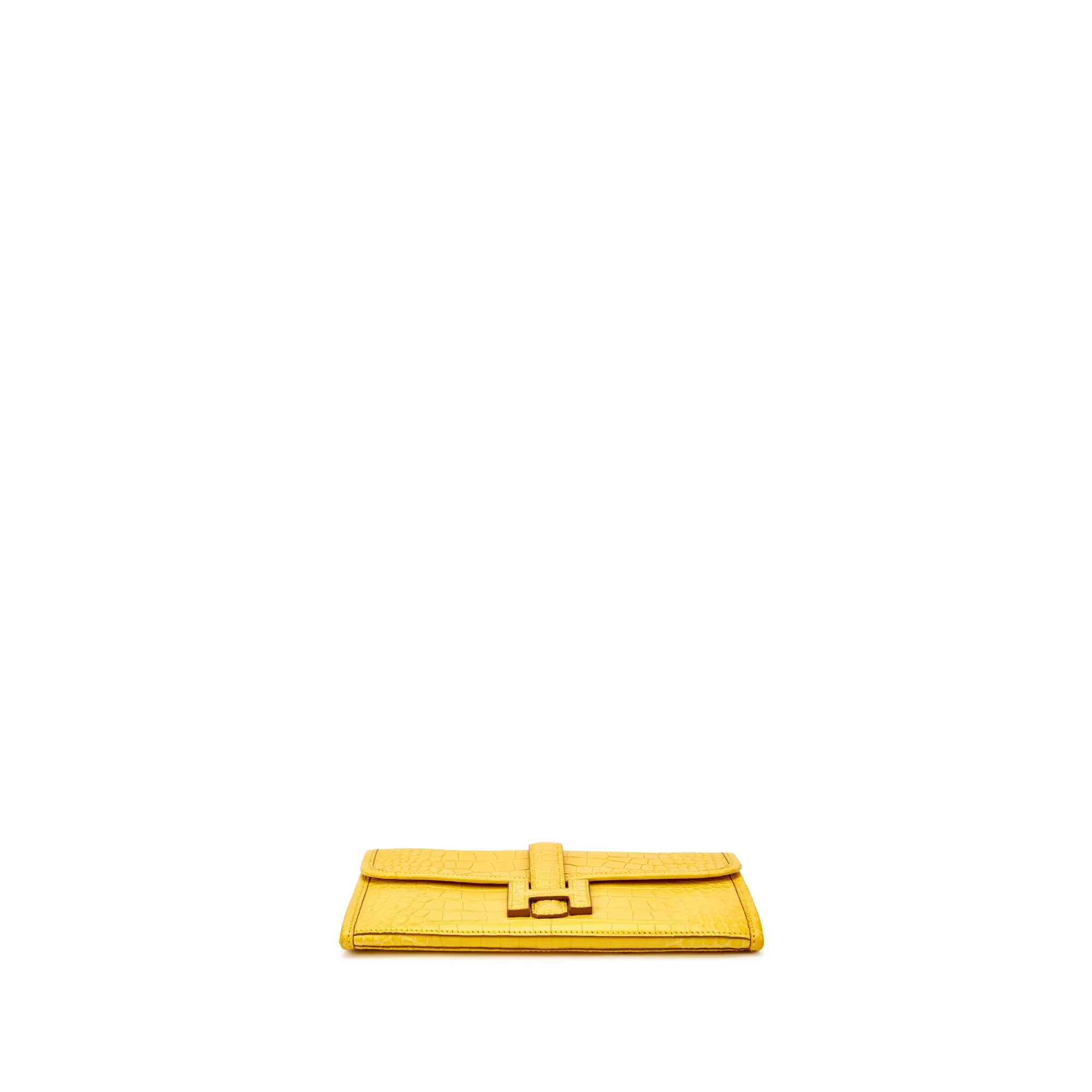 Hermès Mimosa Matte Alligator Jige Duo Clutch, 2013