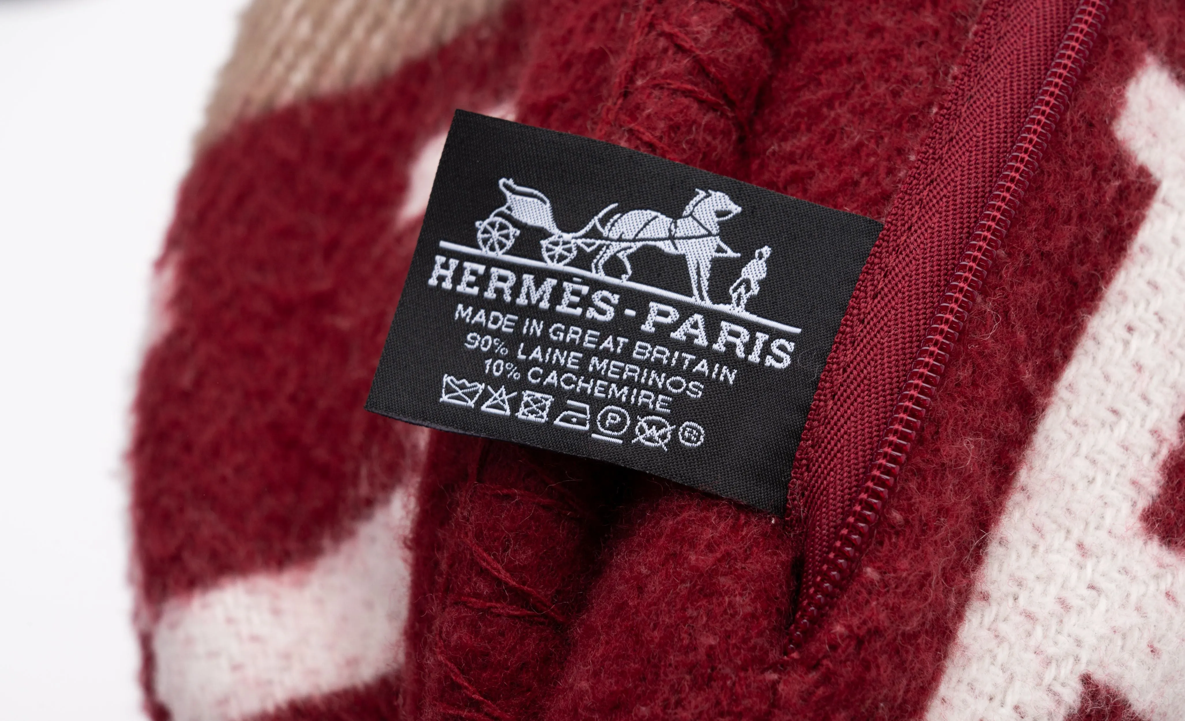 Hermès New Large Avalon Burgundy Pillow
