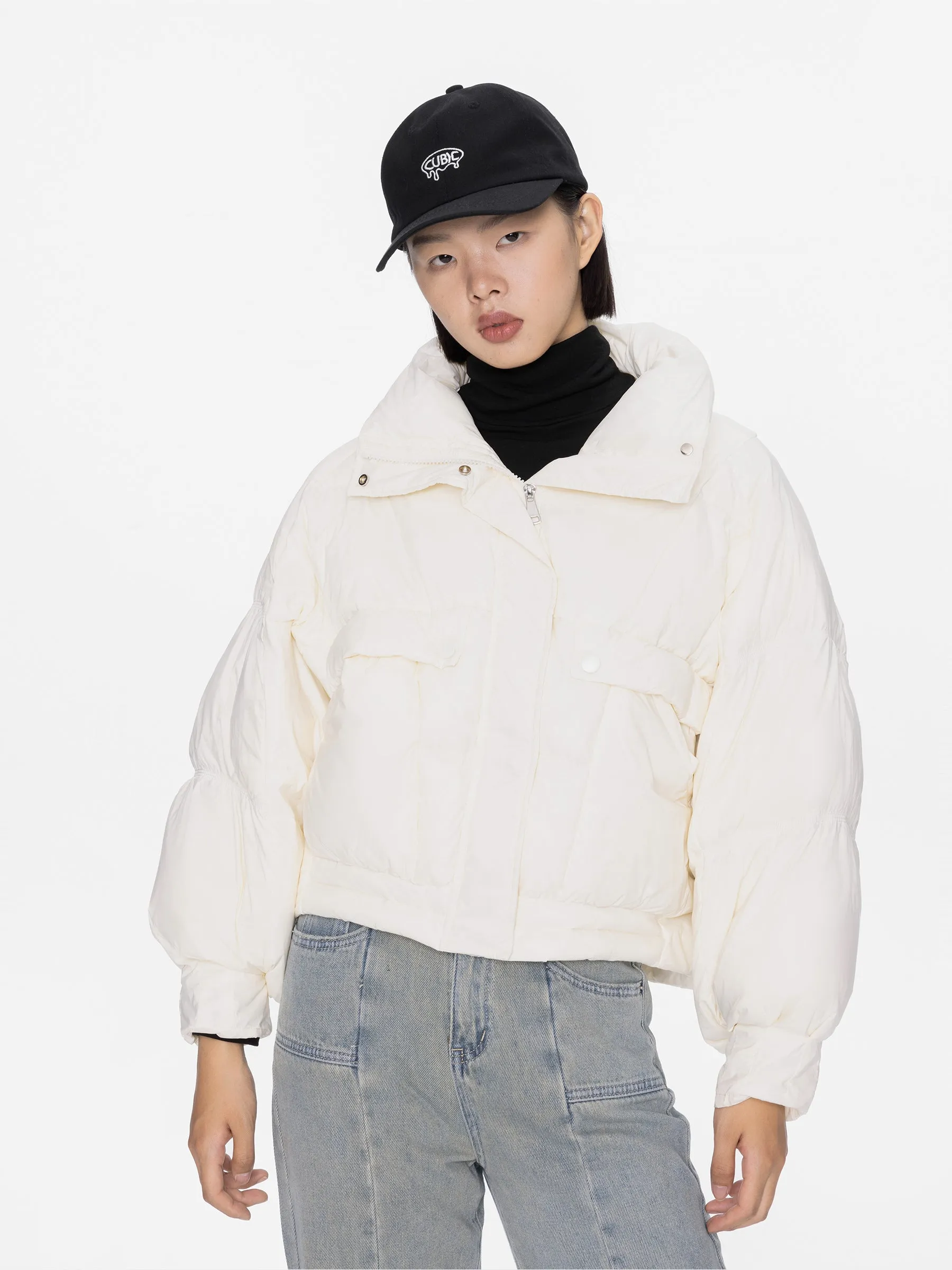 High Collar Short Puffer Jacket