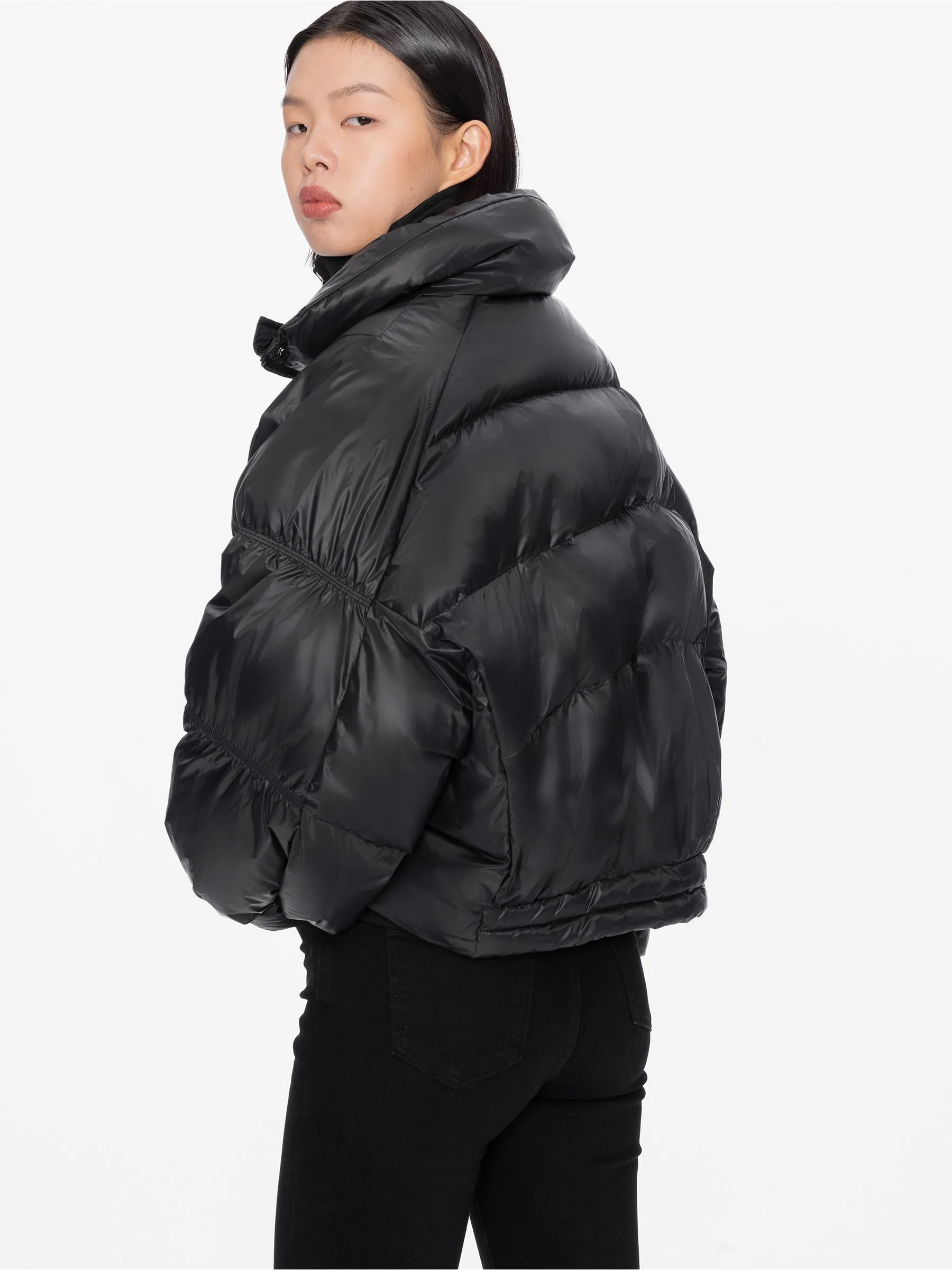 High Collar Short Puffer Jacket