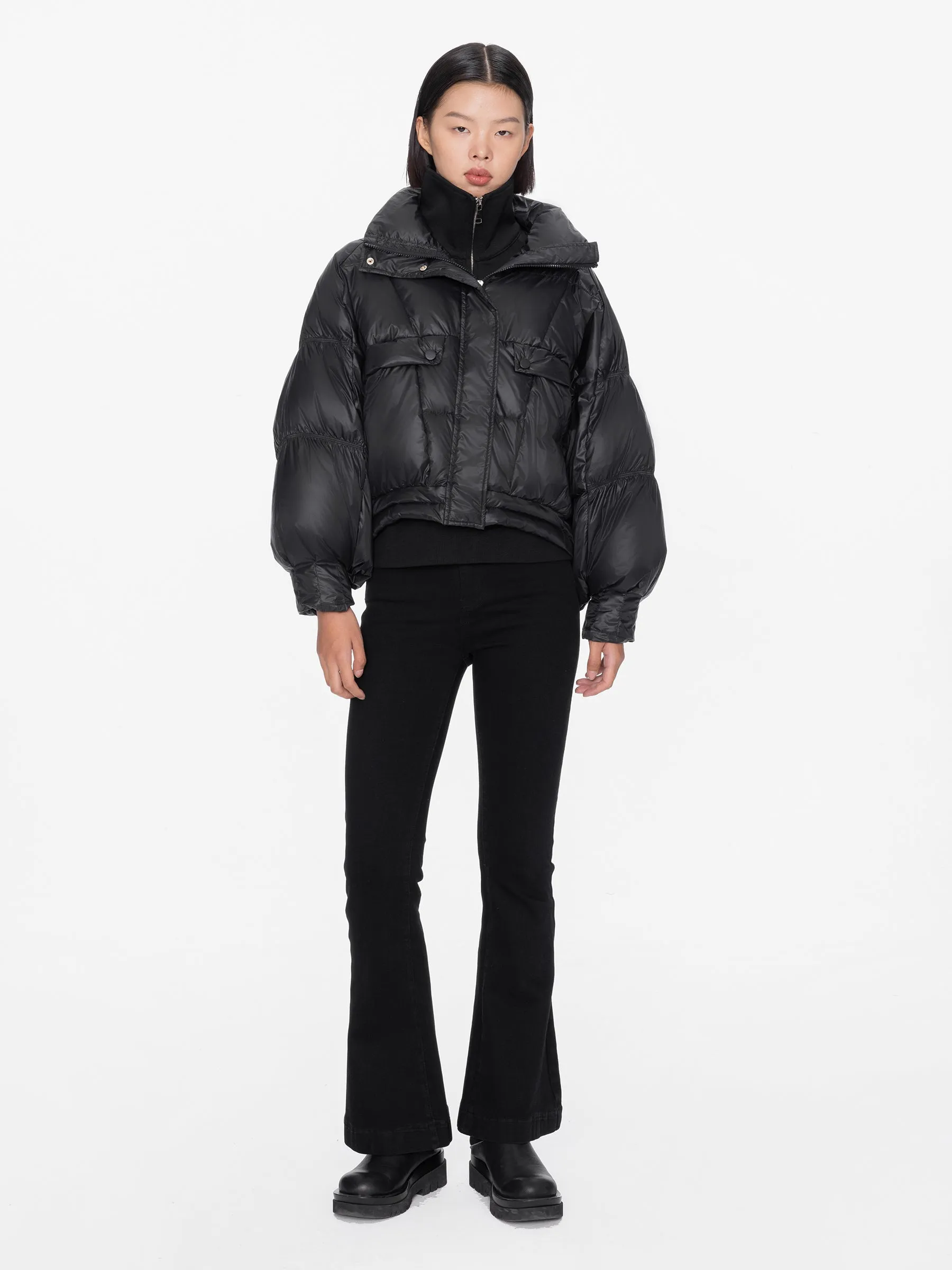 High Collar Short Puffer Jacket