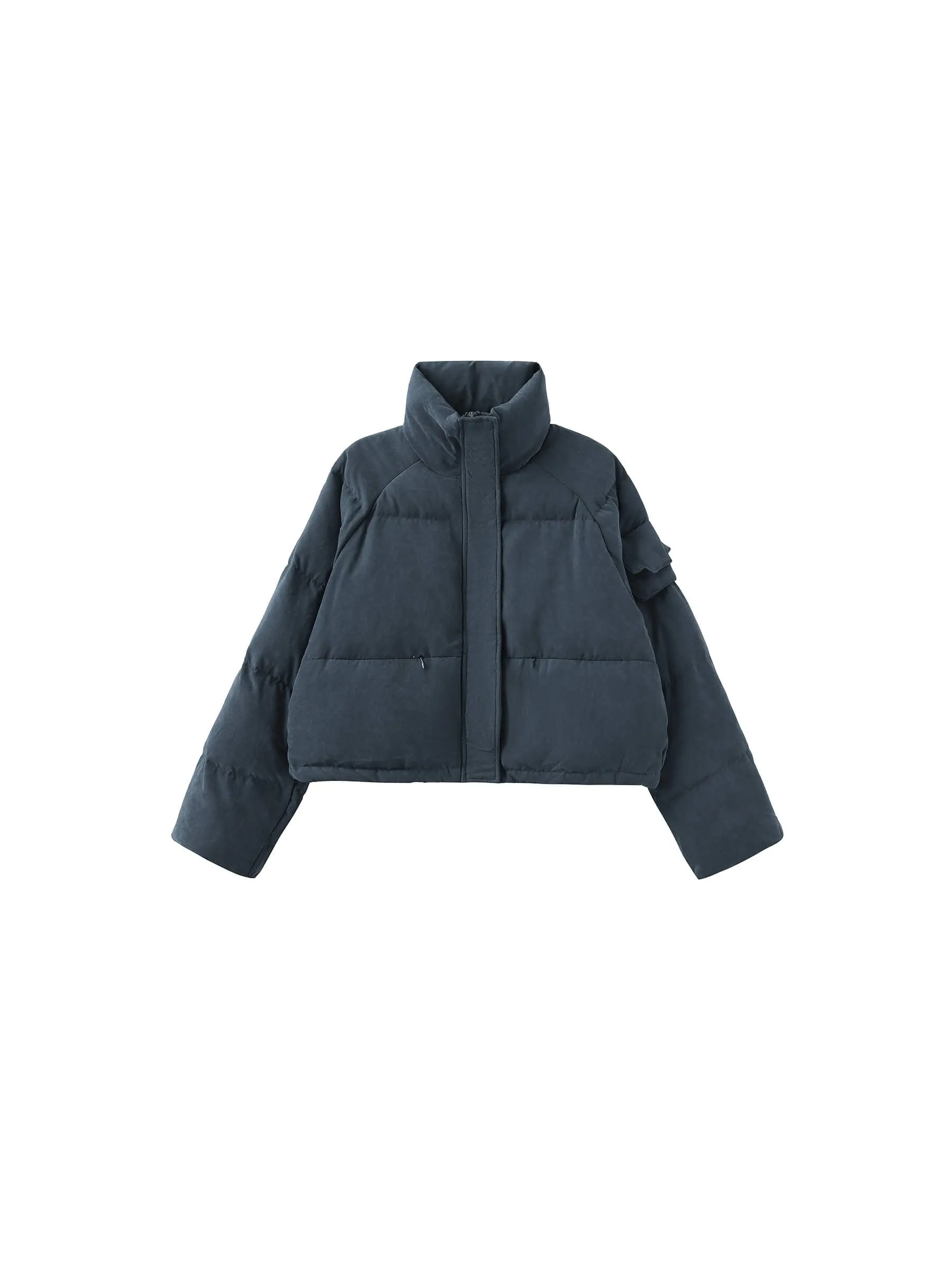 High Neck Short Puffer Down Coat