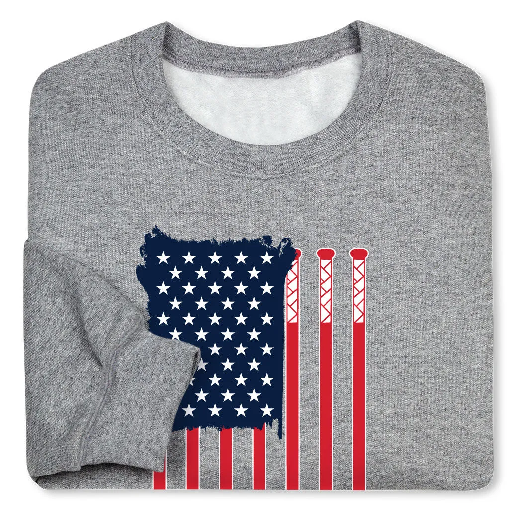 Hockey Crewneck Sweatshirt - American Flag 