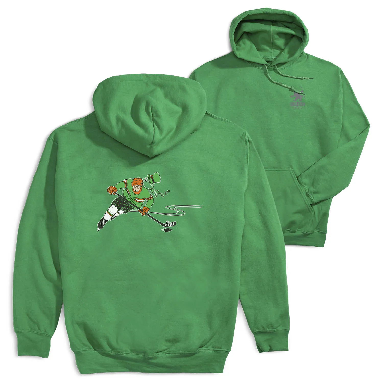 Hockey Hooded Sweatshirt - St. Hat Trick (Back Design) 