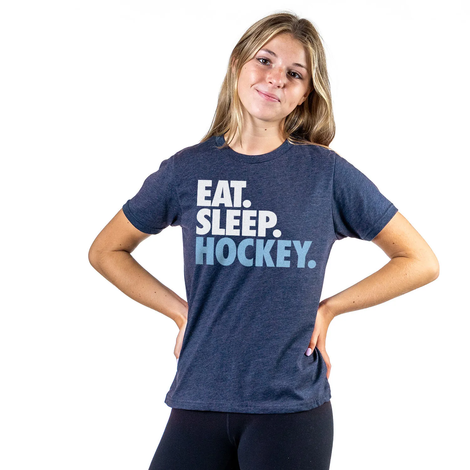 Hockey Short Sleeve T-Shirt - Eat. Sleep. Hockey. 
