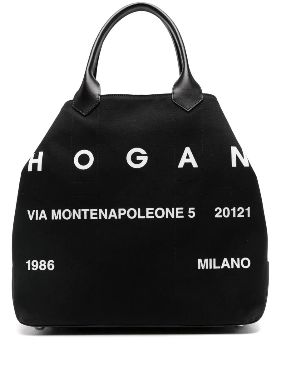 Hogan Pre    Hogan Pre Script Canvas Large Tote Bag