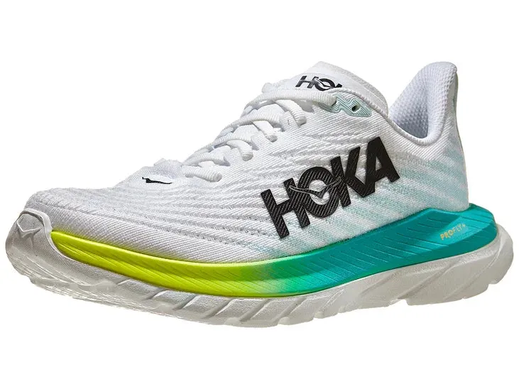 Hoka | Mach 5 | Men's | White/Blue Glass