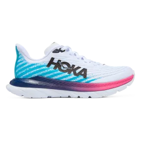 Hoka Mach 5 - White - Scuba Blue