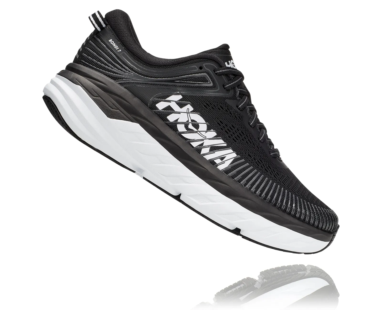Hoka One One Womens Bondi 7- Black/White