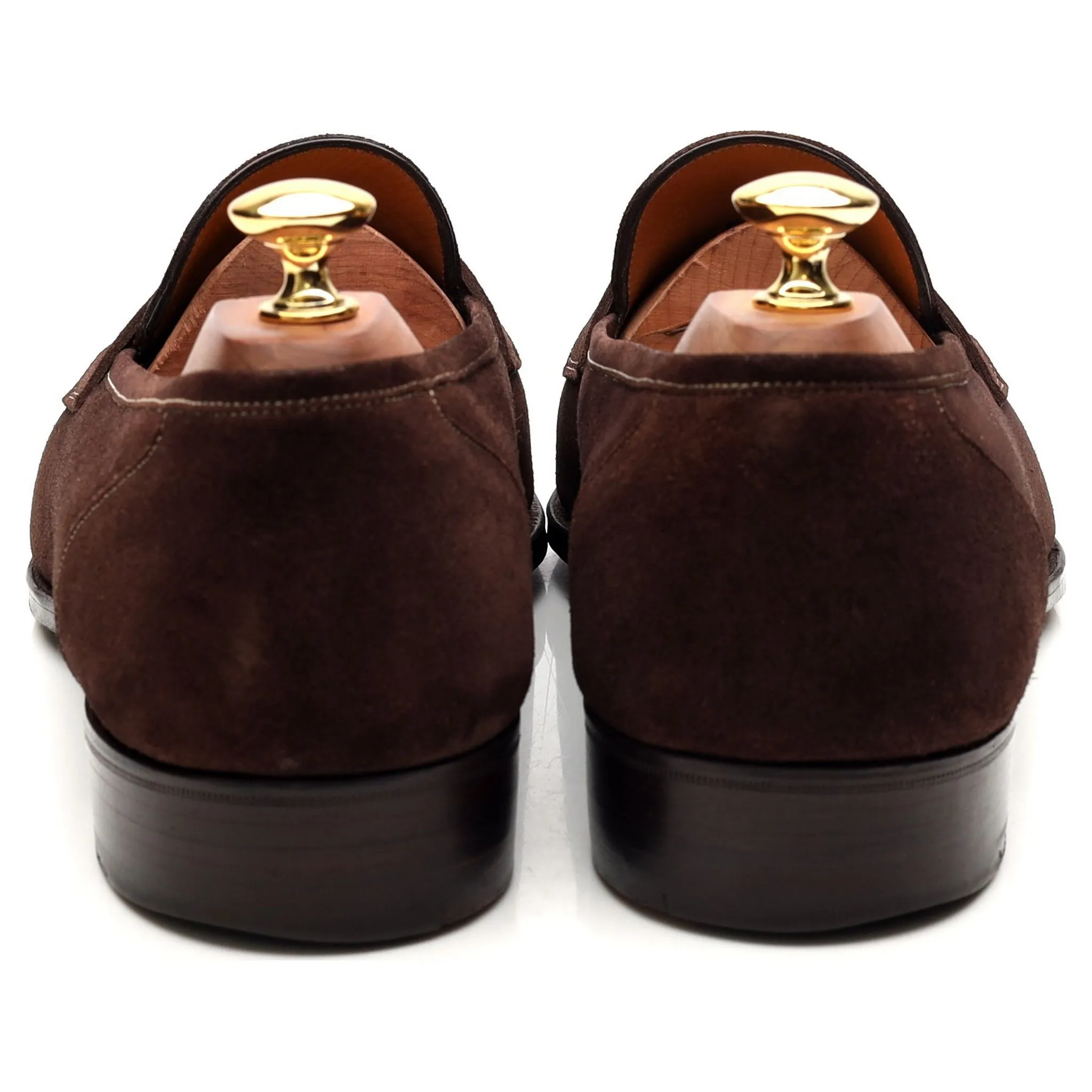 'Holkham' Dark Brown Suede Loafers UK 9.5 F