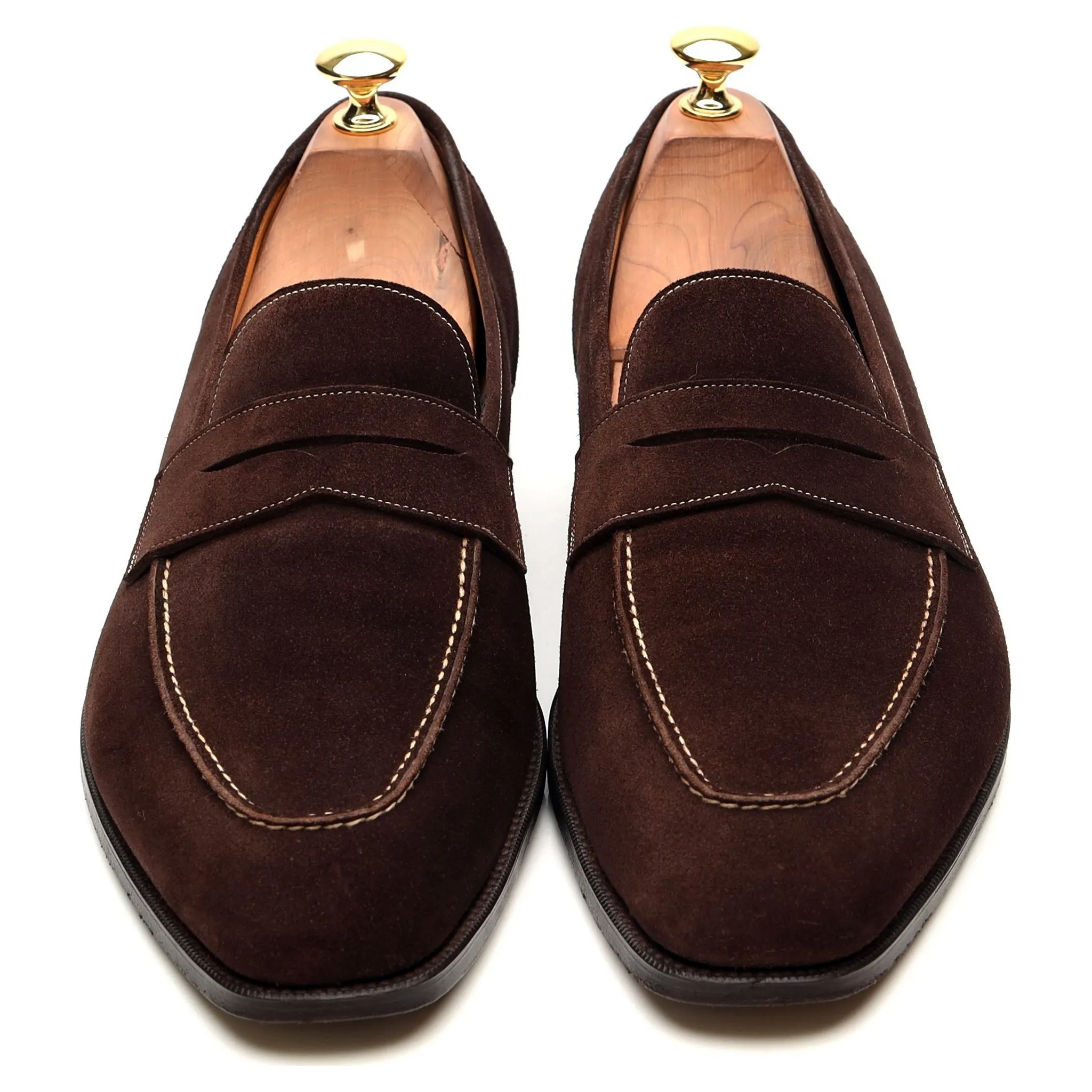 'Holkham' Dark Brown Suede Loafers UK 9.5 F