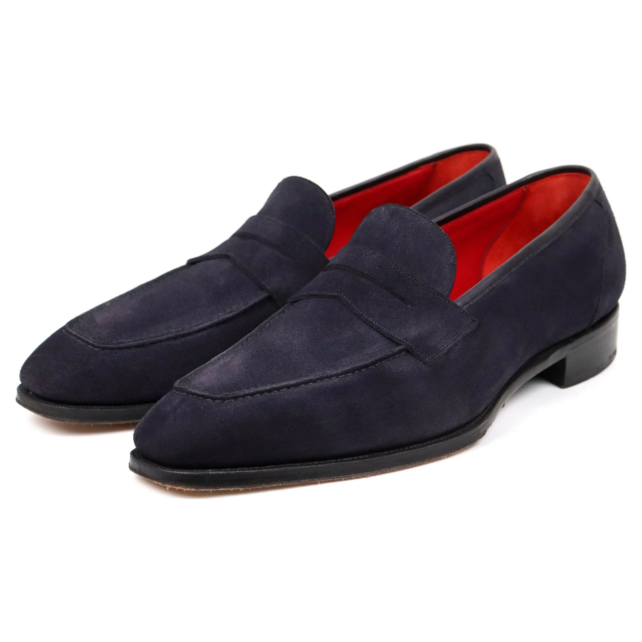 'Holkham' Navy Blue Suede Loafers UK 11 E