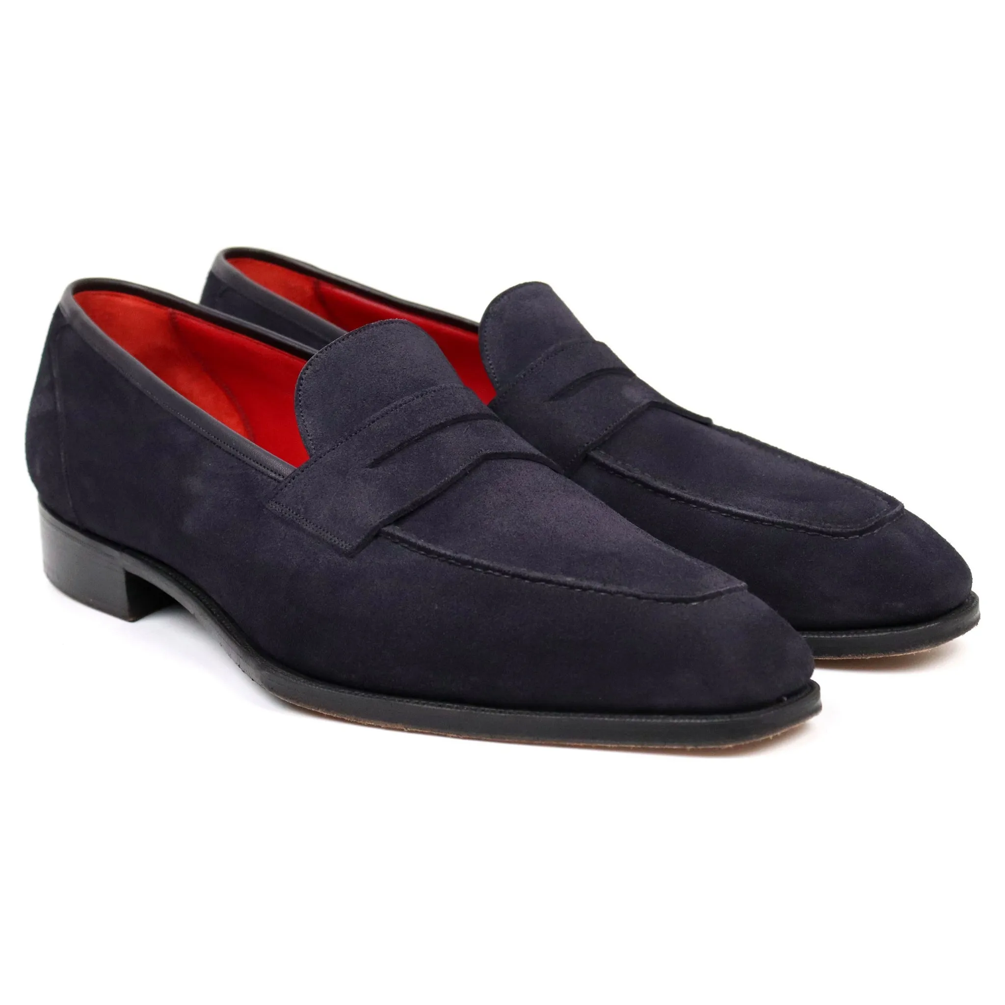 'Holkham' Navy Blue Suede Loafers UK 11 E