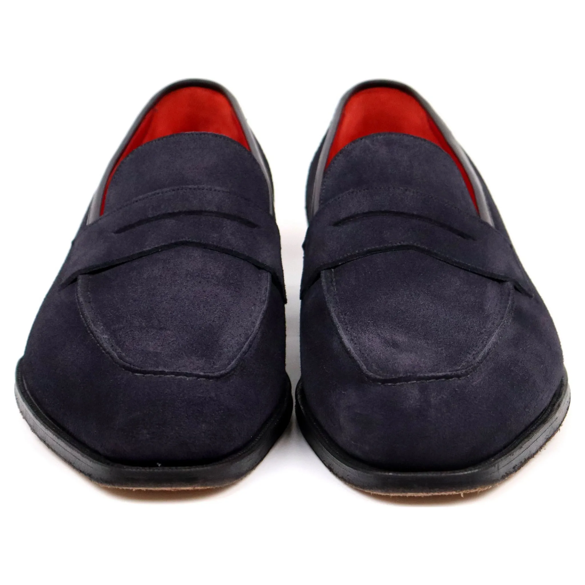 'Holkham' Navy Blue Suede Loafers UK 11 E