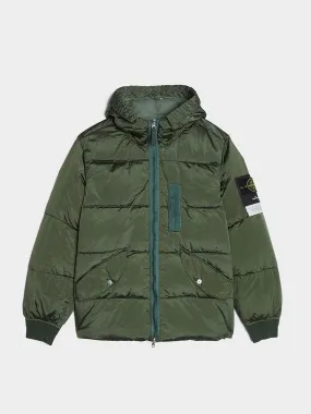 Hooded Down Jacket, Olive