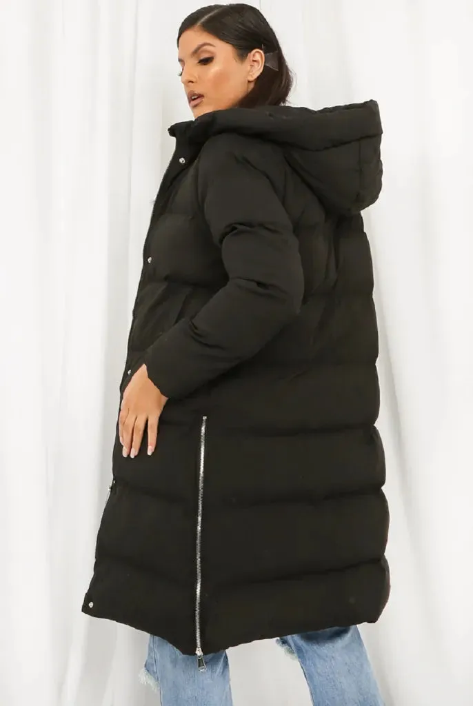 Hooded Longline Puffer Coat