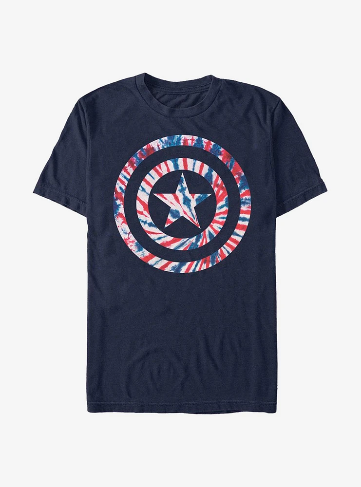 Hot Topic Marvel Captain America Tie-Dye T-Shirt