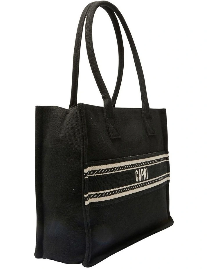 Hotel Tote Bag in Black Multi