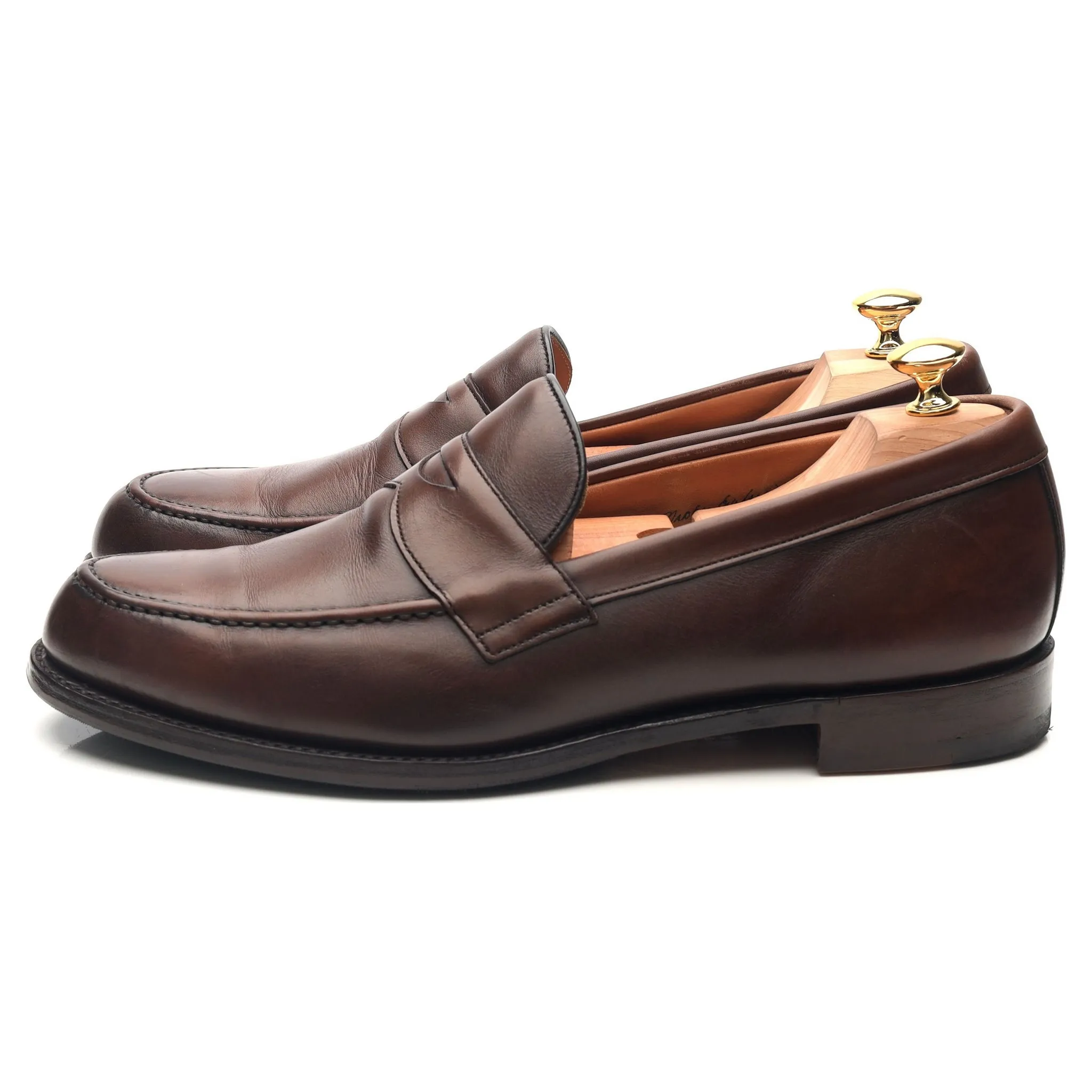 'Hudson' Dark Brown Leather Loafers UK 11 F