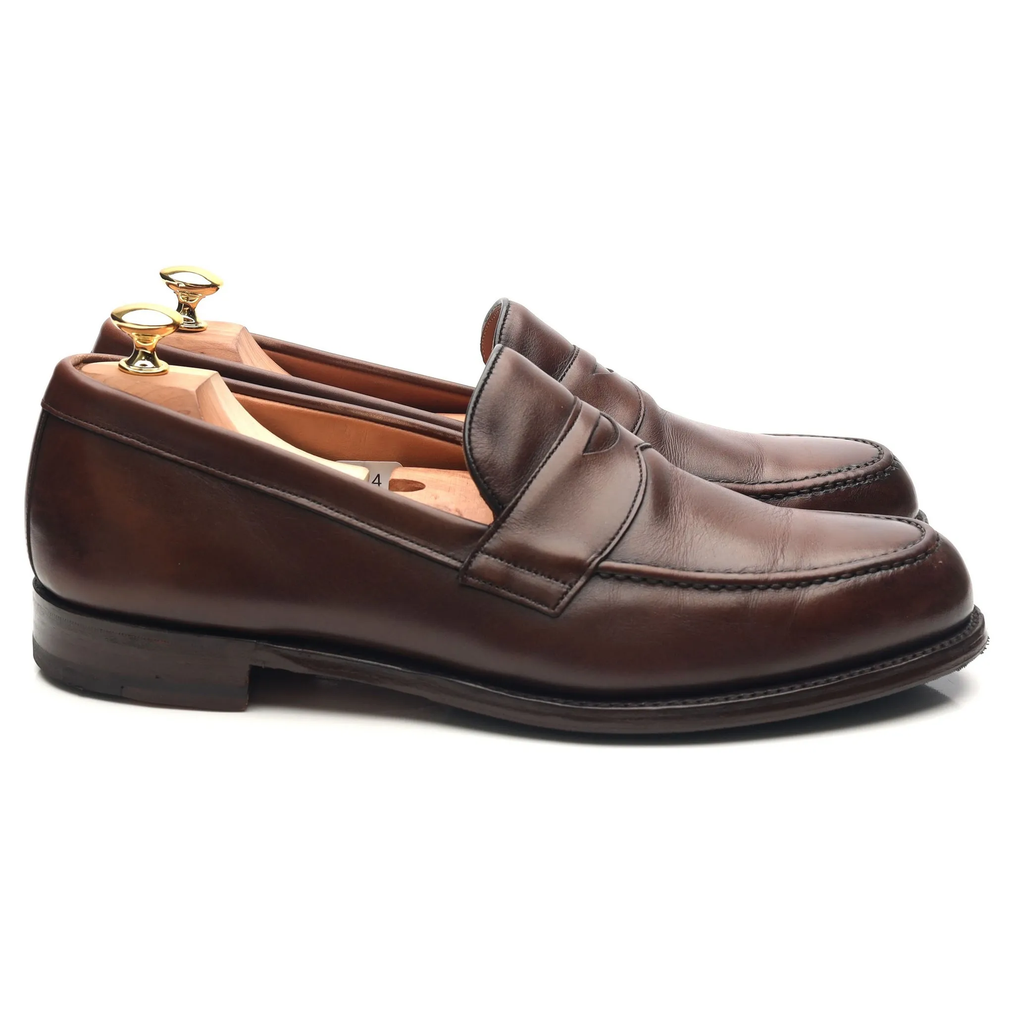 'Hudson' Dark Brown Leather Loafers UK 11 F