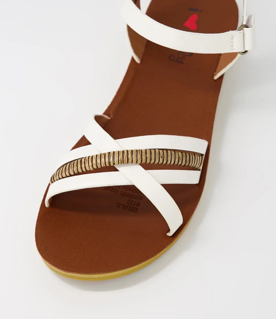 I LOVE BILLY Kelia White Mix Sandals