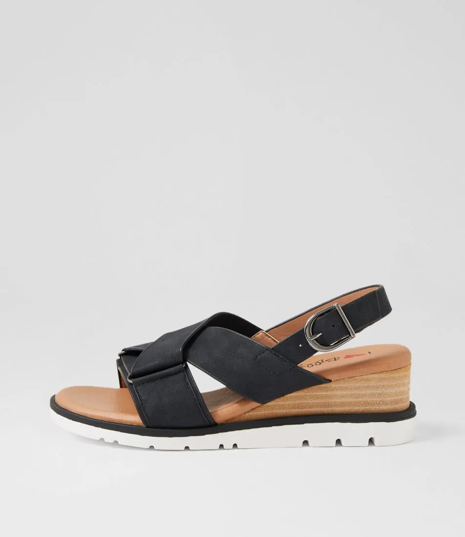 I LOVE BILLY Rangirl Black Sandals