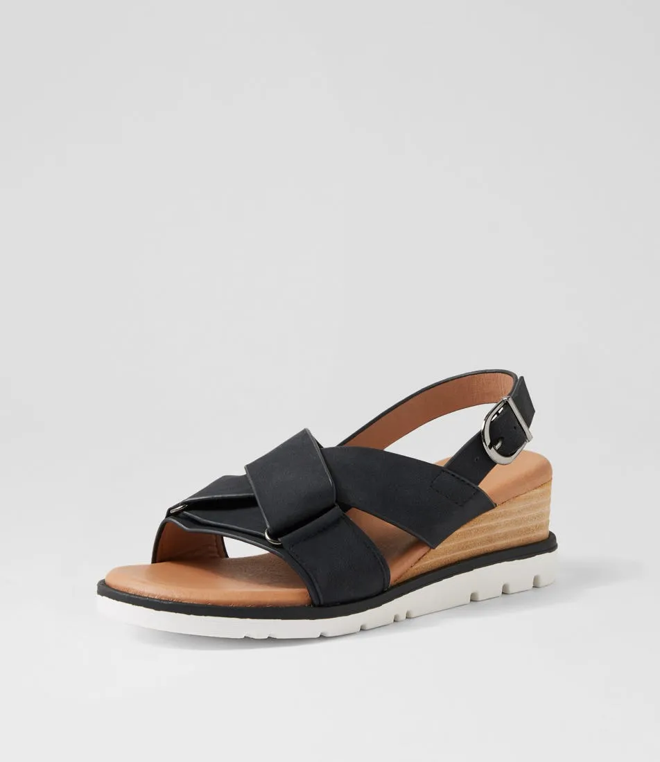 I LOVE BILLY Rangirl Black Sandals