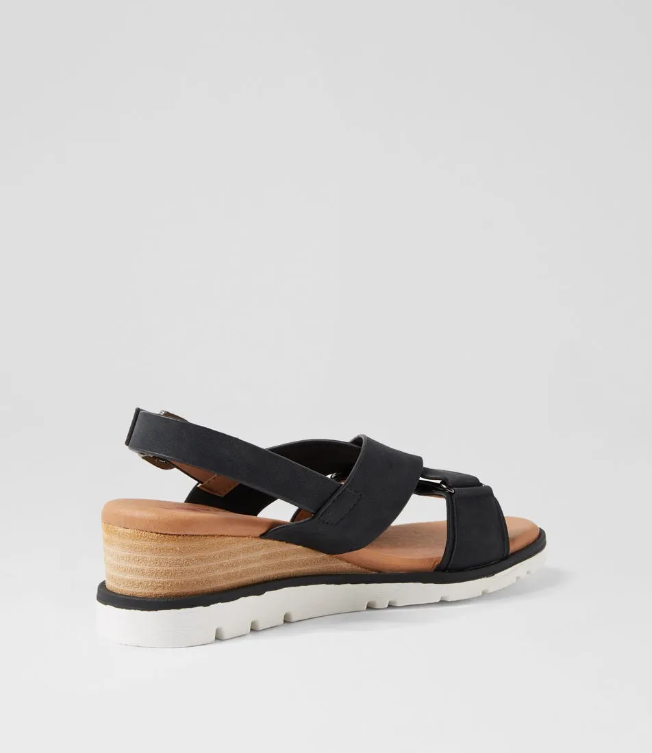 I LOVE BILLY Rangirl Black Sandals