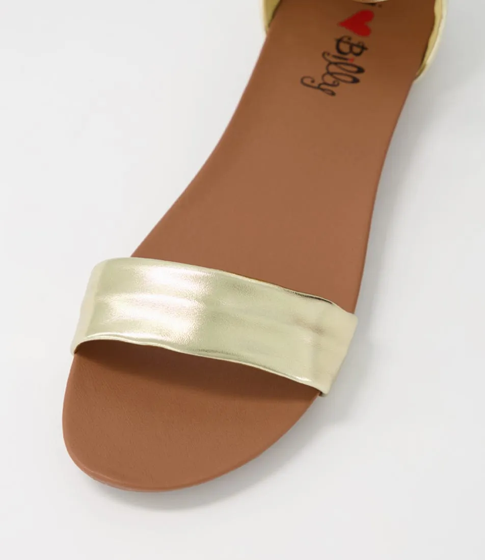 I LOVE BILLY Shomas Pale Gold Sandals