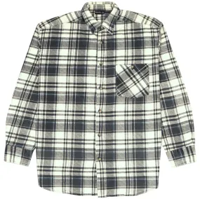 Identic Checkered Flannel Shirt Cream Black