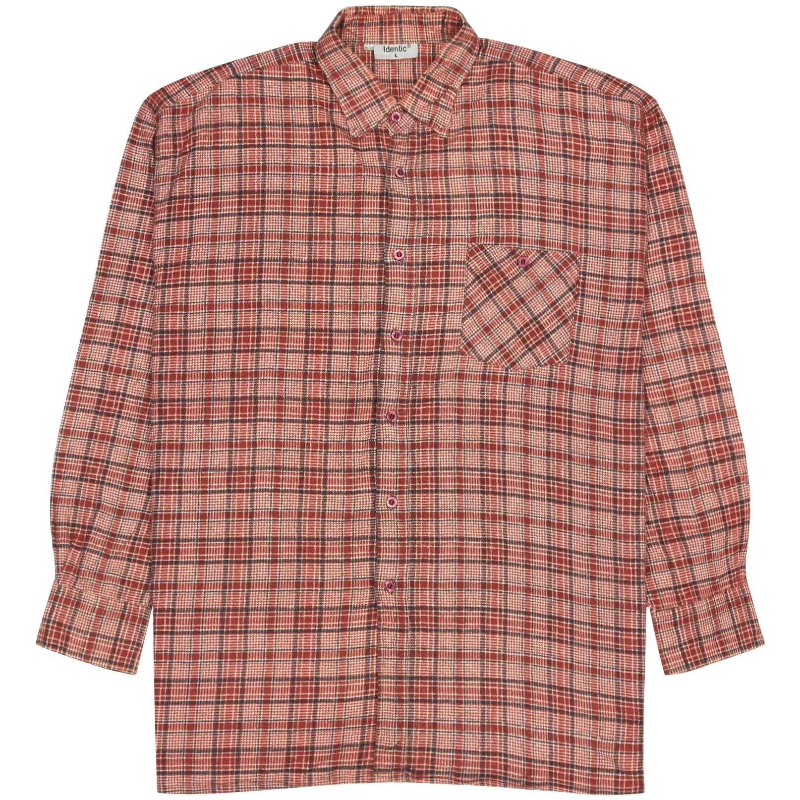 Identic Checkered Flannel Shirt Red