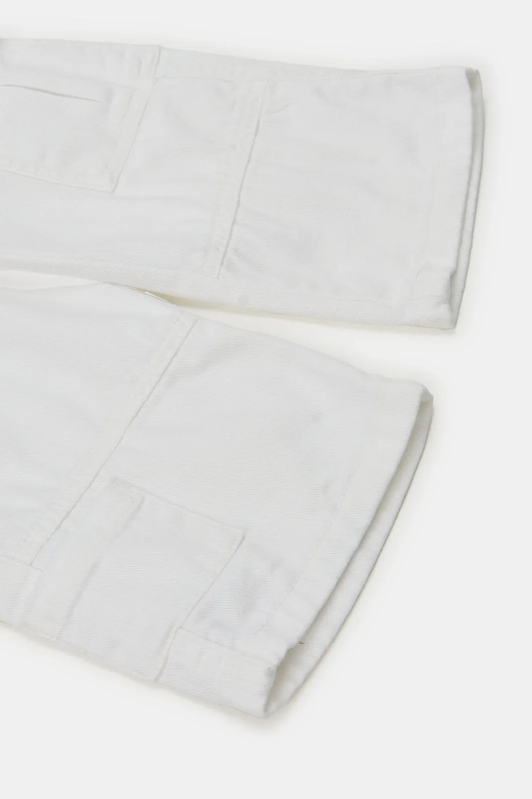 Infant Girls White Jeans With Two Front Pocket