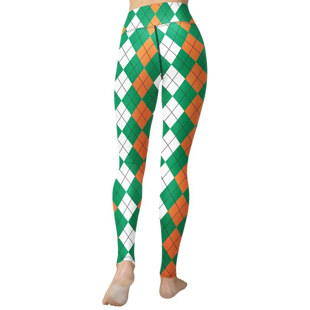 Irish Flag Plaid Yoga Leggings