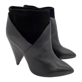 IRO Black Leather & Suede Ankle Boots