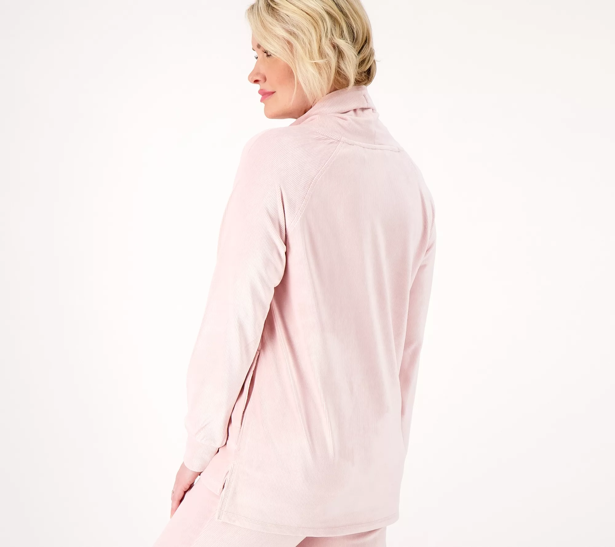 Isaac Mizrahi Live! Soho Ribbed Velour Pullover