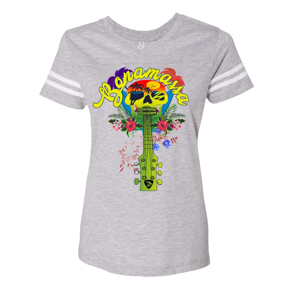 Island Blues Football V-Neck (Women)