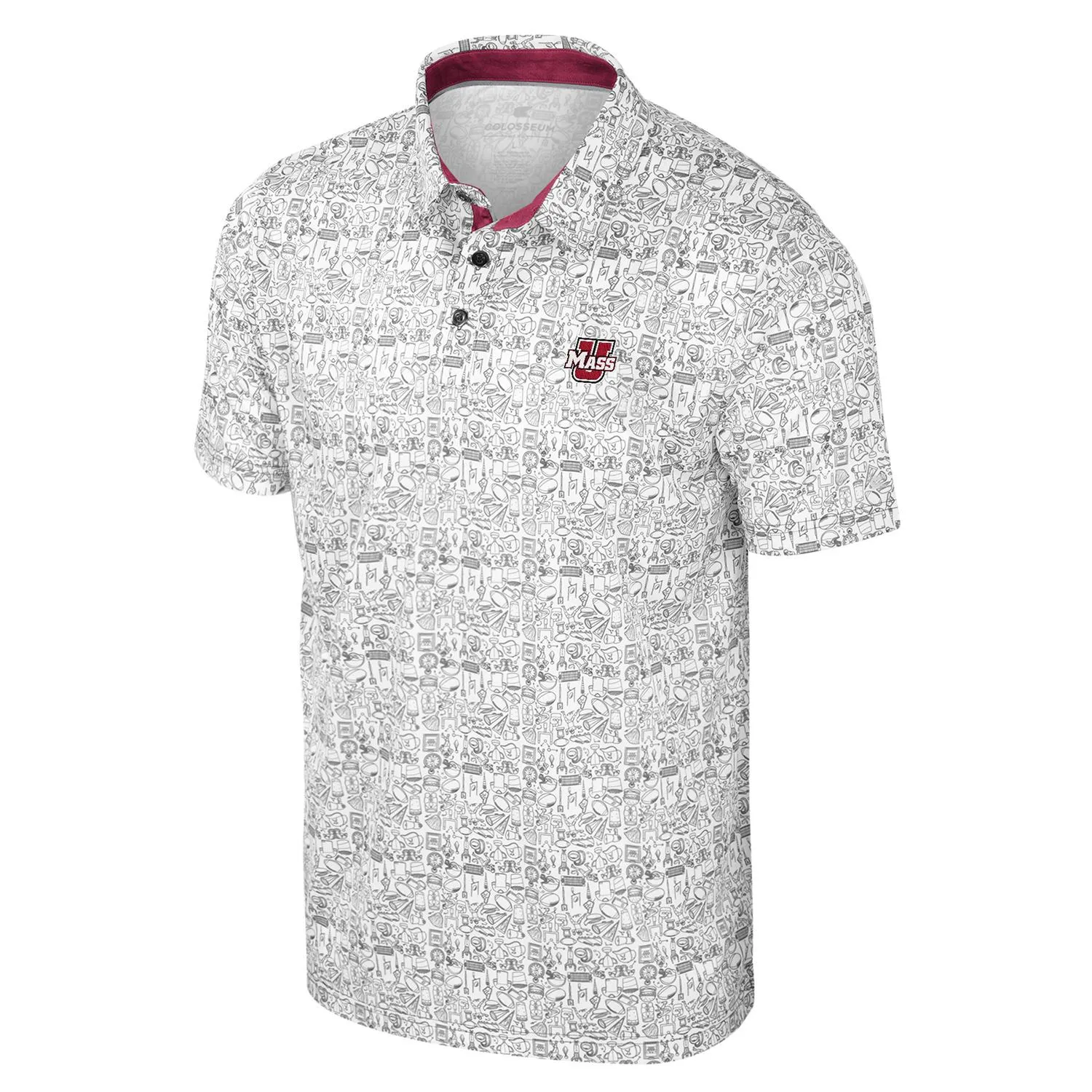 IT'S TIME! ALLOVER PRINTED POLO - WHITE