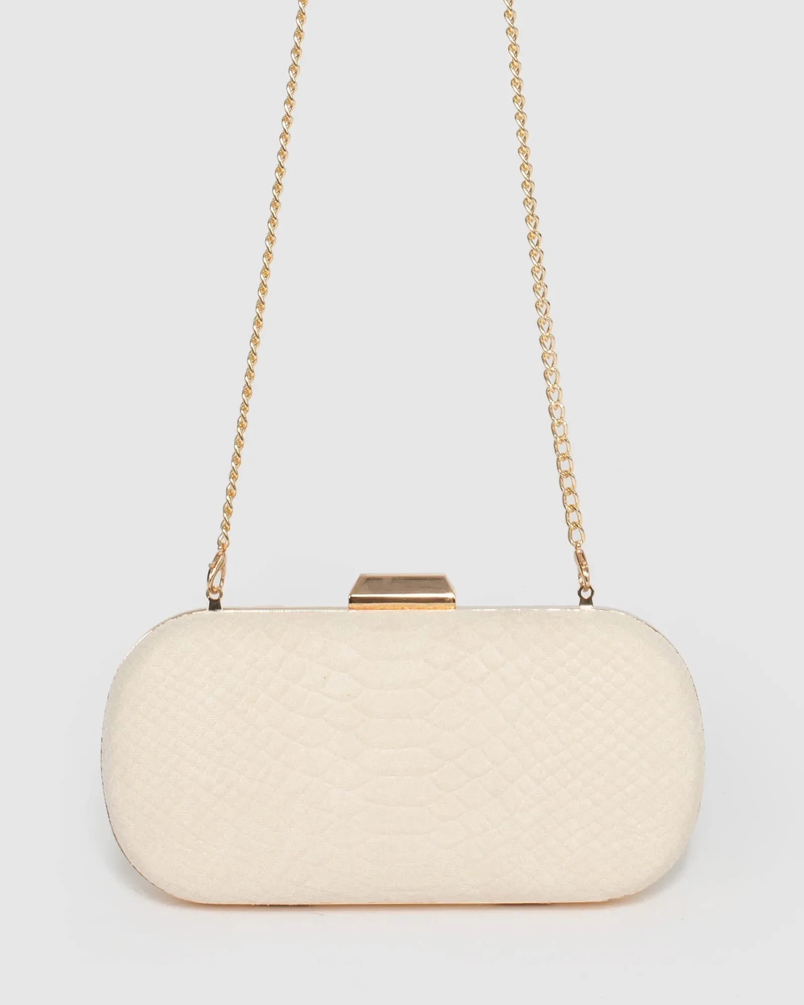 Ivory Alana Lattice Clutch Bag