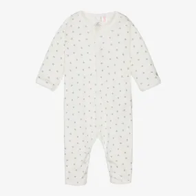 Ivory & Green Cotton Star Baby Romper